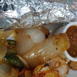 Onions and jalapeno peppers, plus an excellent salsa.