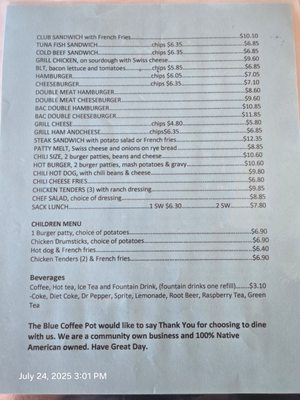 Blue Coffee Pot Restaurant by null