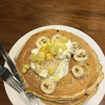 Slappy Cakes - Banana pineapple Mac nut pancakes - Breakfast & Brunch Near Me - Lahaina, Hawaii