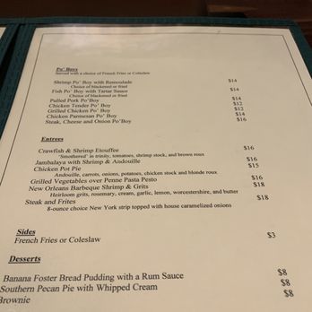 French Quarter Bistro - Lunch Menu - French Near Me - Saint Thomas, Virgin Islands