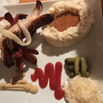 Paprika - Gourmet sausage plate with mashed potatoes - Czech Near Me - San Francisco, California Paprika - Gourmet sausage plate with mashed potatoes - Czech Near Me - San Francisco, California