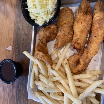 Larry's Deli-Que - Chicken tenders platter- with fries and slaw. - Delis Near Me - Topsail Beach, North Carolina Larry's Deli-Que - Chicken tenders platter- with fries and slaw. - Delis Near Me - Topsail Beach, North Carolina