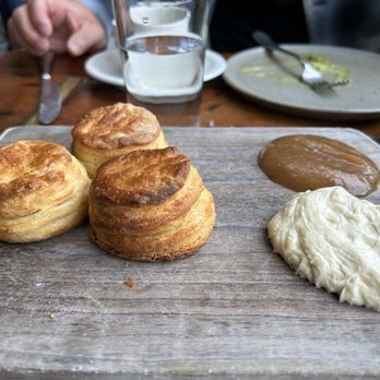 Manuela - Cream Biscuits, Steen's Butter, Raspberry & Apple Jam - New American Near Me - Los Angeles, California