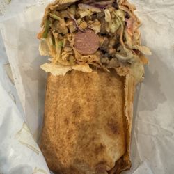 Empress Cafe - Jumbo suya, chicken, and sausage shawarma