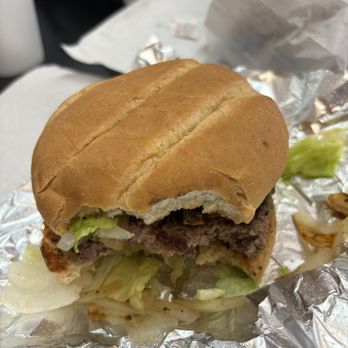 Louis’ Rose Hill Cafe - Single with grilled onion, lettuce, pickle, tomato. - American Near Me - Rose Hill, Kansas Louis’ Rose Hill Cafe - Single with grilled onion, lettuce, pickle, tomato. - American Near Me - Rose Hill, Kansas