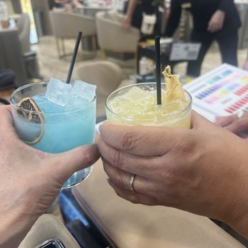 Noir Nail Lounge - Blue Hawaiian and Piña Colada. - Nail Salons Near Me - Oceanside, California