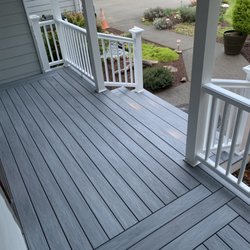 Euro Deck and Fence - Wolf Driftwood Grey Decking/TimberTech Classic Composite
Series Railling