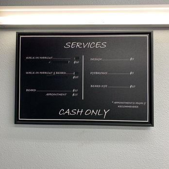 Ambitiouz Barber Shop - Price board. - Barbers Near Me - Garden Grove, California Ambitiouz Barber Shop - Price board. - Barbers Near Me - Garden Grove, California