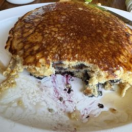 Blueberry stuffed pancakes. Blueberry stuffed pancakes.