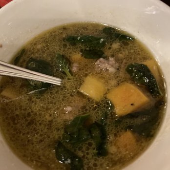 Mangia e Bevi - Soup of the day chef's selection $9 it had butternut squash sausage etc in it - Italian Near Me - Oceanside, California