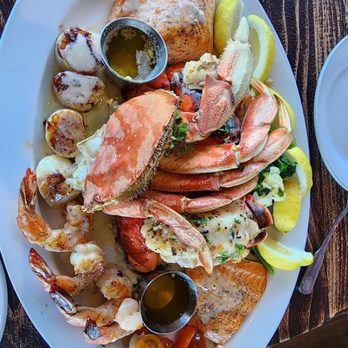 The Fish Hopper - Seafood platter for 2. This was HUGE! - Seafood Near Me - Monterey, California The Fish Hopper - Seafood platter for 2. This was HUGE! - Seafood Near Me - Monterey, California