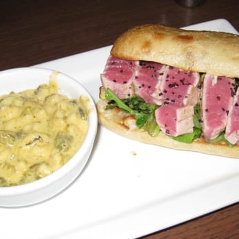 Crave Kitchen and Bar - Ahi Tuna with green chile mac n' cheese - New American Near Me - El Paso, Texas