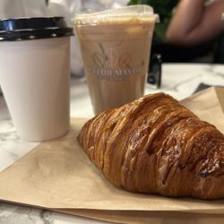 8/22/26 Mazapan, hot, iced Vanilla latte & butter croissant