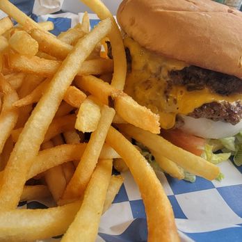 Sitka's Burger & Crab Shack - Sitka double burger (fries is order separately) MOST DELICIOUS BURGER EVER! So fresh - Seafood Near Me - Sitka, Alaska