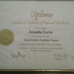 Pure Bliss Facials - Diploma from southwest institute of natural aesthetics