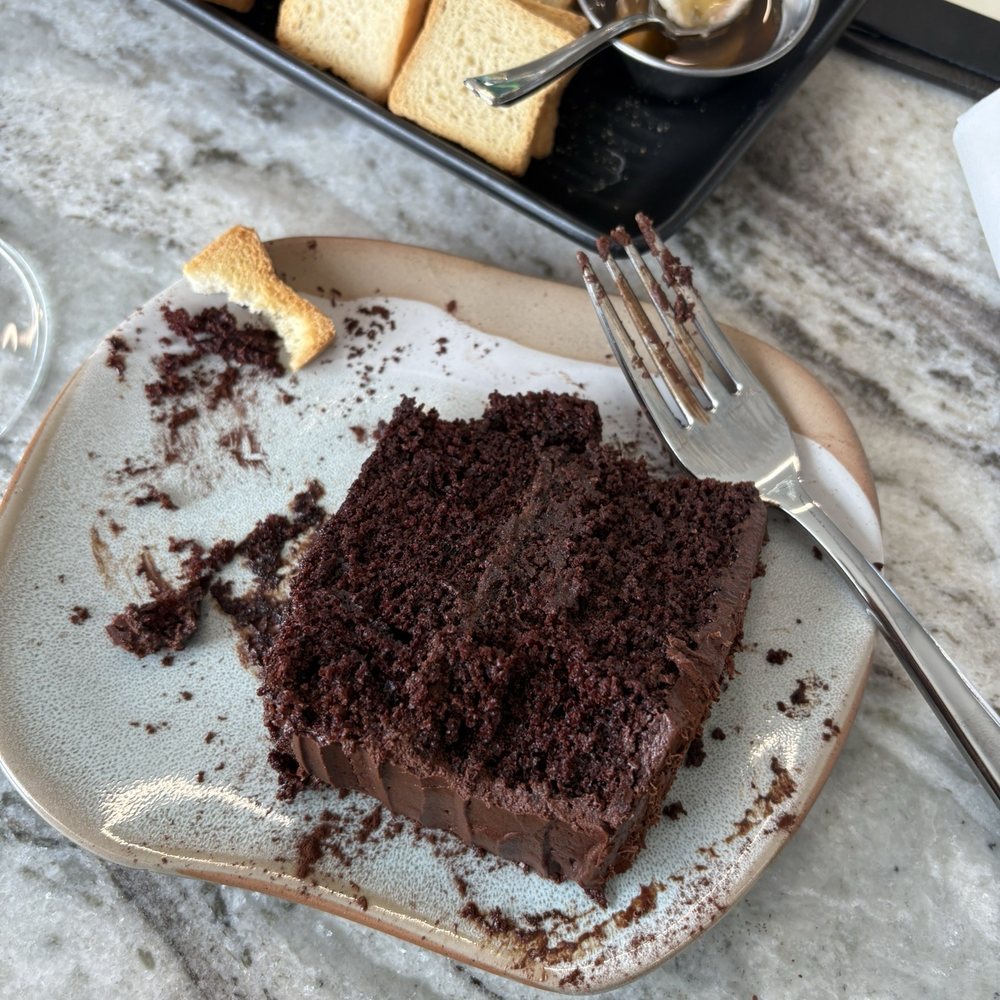 Slate Theory Winery - Divine chocolate cake! - Wine Tasting Room Near Me - Fredericksburg, Texas