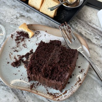 Slate Theory Winery - Divine chocolate cake! - Wine Tasting Room Near Me - Fredericksburg, Texas