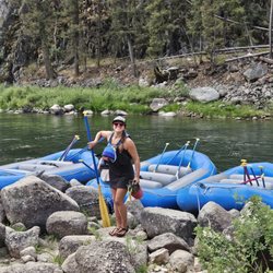 White Cloud Rafting Adventures - Our guide getting the boats ready.