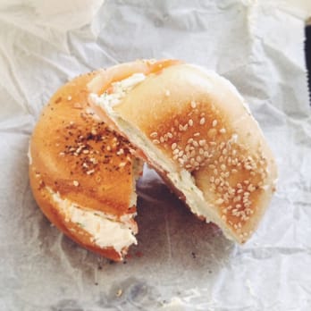 Bagel Hole - Glorious bagels. Everything w vegetable cream cheese, sesame w scallion cream cheese and lox - Bagels Near Me - Brooklyn, New York