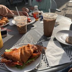 Englewood Roasting - BLT sandwich and ice mocha.