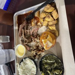 Choo Choo Bbq & Grill - Brisket plate at the Choo Choo