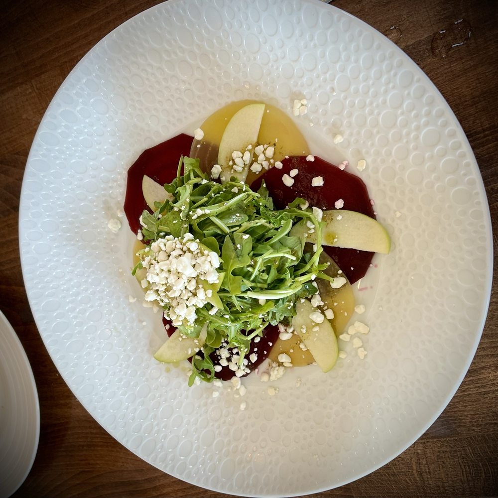 Acquario Italian Restaurant - Roasted beet and goat cheese salad with arugula - Italian Near Me - Keller, Texas