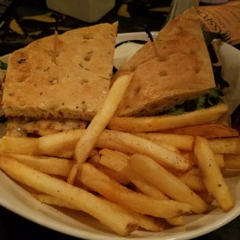 Rainforest Cafe - Blue Mountain Chicken Sammach with fries. - American Near Me - Atlantic City, New Jersey Rainforest Cafe - Blue Mountain Chicken Sammach with fries. - American Near Me - Atlantic City, New Jersey