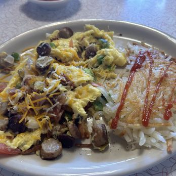Great Scotts Eatery - Scramble with turkey sausage - American Near Me - Broomfield, Colorado Great Scotts Eatery - Scramble with turkey sausage - American Near Me - Broomfield, Colorado