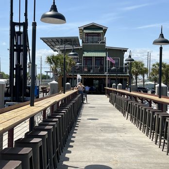 Island Cabana Bar - View towards restaurant from end of pier - Salad Near Me - Charleston, South Carolina Island Cabana Bar - View towards restaurant from end of pier - Salad Near Me - Charleston, South Carolina
