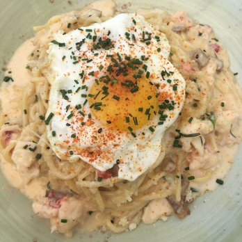 Driftwood Kitchen - Lobster Spaghetti Carbonara - Seafood Near Me - Laguna Beach, California