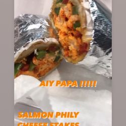 SALMON CHEESE STEAK