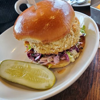 Showroom - crab cake sandwich - New American Near Me - Frederick, Maryland Showroom - crab cake sandwich - New American Near Me - Frederick, Maryland