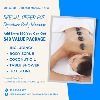Beach Massage Spa - Check out our services and benefits - Massage Near Me - Daytona Beach, Florida Beach Massage Spa - Check out our services and benefits - Massage Near Me - Daytona Beach, Florida