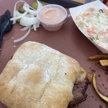 Smokin' Gun BBQ - Flavorful Brisket Sandwich. - Barbeque Near Me - Blackfoot, Idaho Smokin' Gun BBQ - Flavorful Brisket Sandwich. - Barbeque Near Me - Blackfoot, Idaho