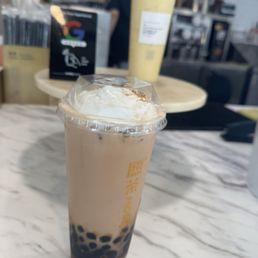 Biscoff milk tea with brown sugar boba Biscoff milk tea with brown sugar boba