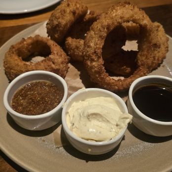 J. Gilbert's Wood-Fired Steaks & Seafood - Pretzel crusted onion rings - Seafood Near Me - Des Peres, Missouri J. Gilbert's Wood-Fired Steaks & Seafood - Pretzel crusted onion rings - Seafood Near Me - Des Peres, Missouri