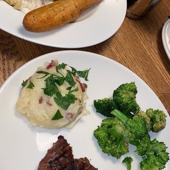Applebee's Grill + Bar - Well done steak,with mash potatoes and broccoli. - Bars Near Me - Dodge City, Kansas Applebee's Grill + Bar - Well done steak,with mash potatoes and broccoli. - Bars Near Me - Dodge City, Kansas