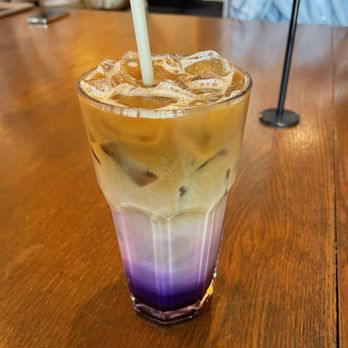Blush Tea and Coffee - The iced Ube Latte w/ oat milk. - Coffee & Tea Near Me - St. Petersburg, Florida Blush Tea and Coffee - The iced Ube Latte w/ oat milk. - Coffee & Tea Near Me - St. Petersburg, Florida