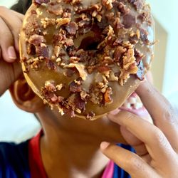 Sip & Dip - Chocolate Maple Bacon Donut