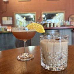 Copper Fiddle Distillery - Blood orange martini and pecan old fashioned (YUM)