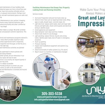 Unity Janitorial Services - Brochure - Office Cleaning Near Me - Hallandale Beach, Florida Unity Janitorial Services - Brochure - Office Cleaning Near Me - Hallandale Beach, Florida