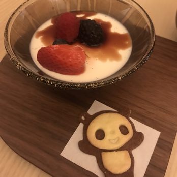 Hirohisa - Pana cotta with panda cookie - Japanese Near Me - New York, New York Hirohisa - Pana cotta with panda cookie - Japanese Near Me - New York, New York