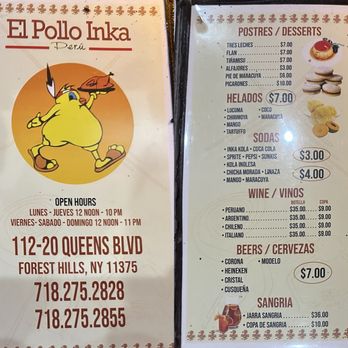 El Pollo Inka Peru - Desserts & Drinks - Peruvian Near Me - Forest Hills, New York El Pollo Inka Peru - Desserts & Drinks - Peruvian Near Me - Forest Hills, New York