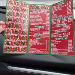 Taco Express - Inside of menu 05/2024