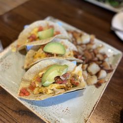 First Watch - Breakfast tacos with potatoes. Yum