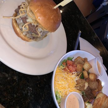 Hickory Tavern - Diablo burger & tavern salad - American Near Me - Charlotte, North Carolina