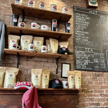 Jack's Stir Brew Coffee - shelves of coffee and other items - Coffee & Tea Near Me - New York, New York Jack's Stir Brew Coffee - shelves of coffee and other items - Coffee & Tea Near Me - New York, New York