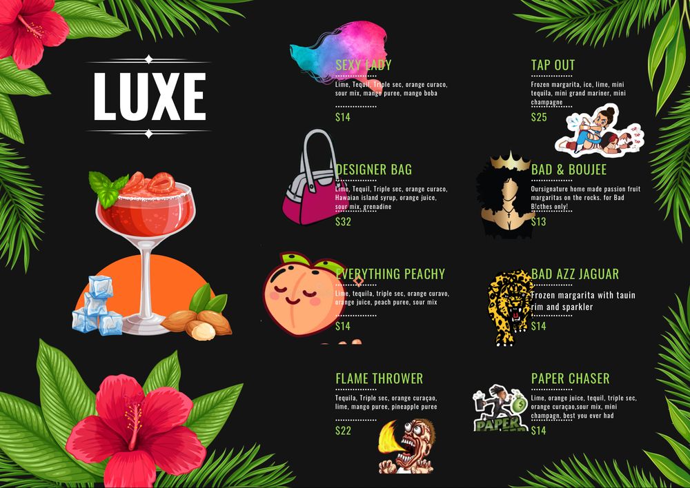 Food from Luxe lounge