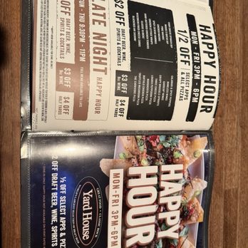 Yard House - Happy hour menu - Bars Near Me - Houston, Texas
