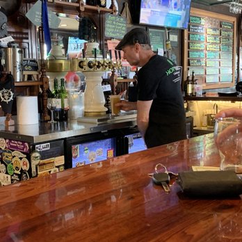 Port O'Pints Brewing - Rick the owner pouring - Brewpubs Near Me - Crescent City, California